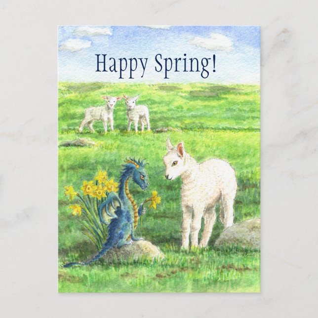 Carte postale Daffodique Spring Dragon (Devant)