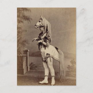 Carte Postale Daguerréotype victorien/photo de costume de cheval