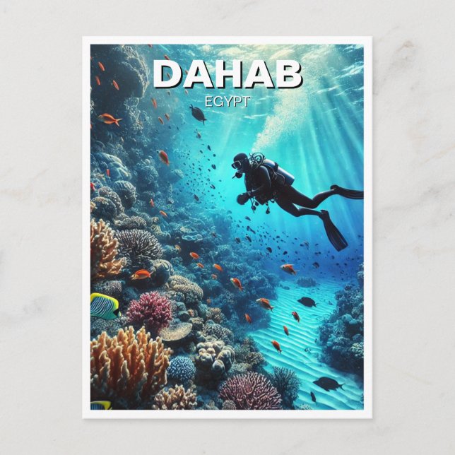 Carte Postale Dahab Egypt Scuba Diver (Devant)