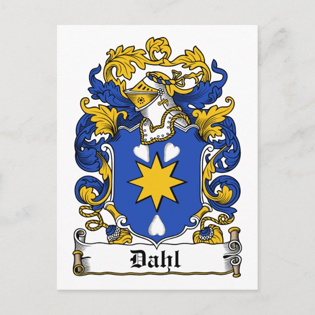Carte Postale Dahl Family Crest (Devant)