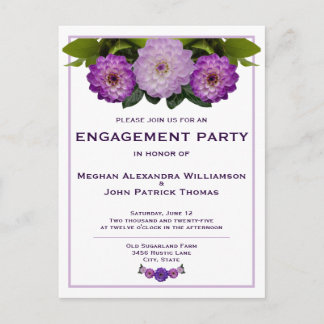 Carte Postale Dahlia Purple Florple Mariage