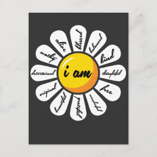 Carte Postale Daisy - Fleur Affirmation Positive
