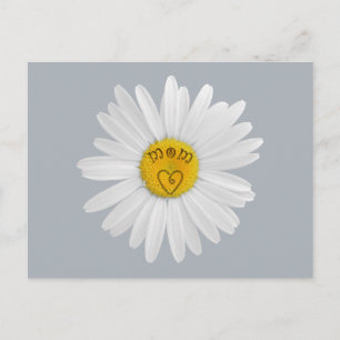 Carte Postale Daisy Flower For Mom Art Personnaliser Arrière - p
