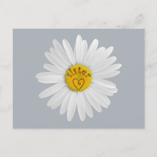 Carte Postale Daisy Flower Pour Personnaliser D'Art Soeur Arrièr