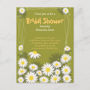 Carte Postale Daisy Garden Fête des mariées Fête Invitation