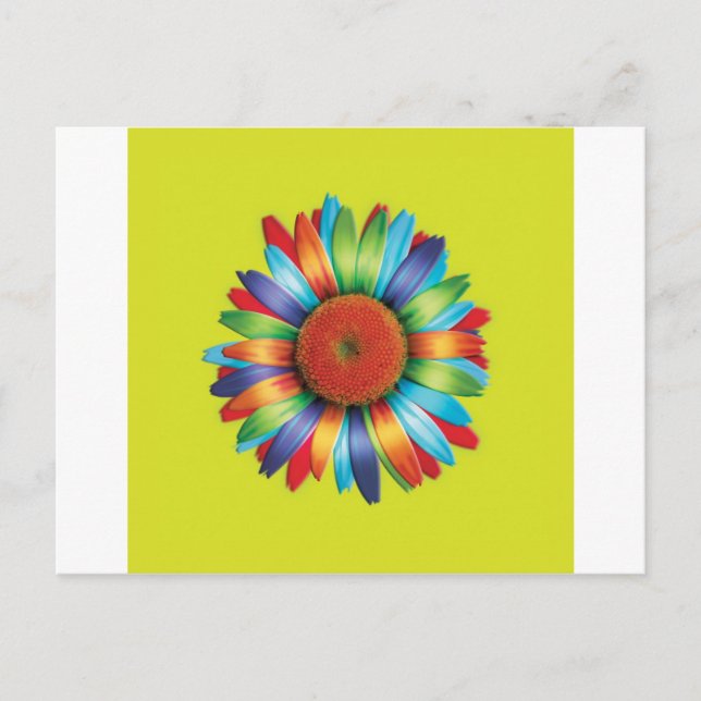 Carte Postale Daisy multicolore (Devant)