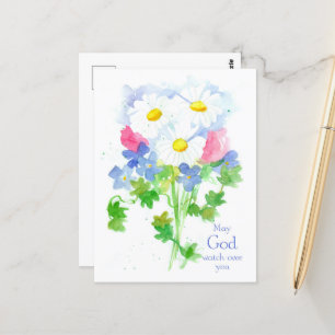 Carte Postale Daisy Puisse Dieu Surveiller Sur Vous Religieux Ch