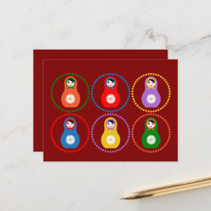 Carte Postale Daisyflower Matryoshka