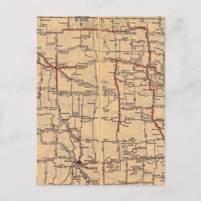 Carte Postale Dakota du Nord 2 (Devant)