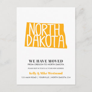Carte Postale DAKOTA DU NORD Nous avons déménagé Nouvelle adress