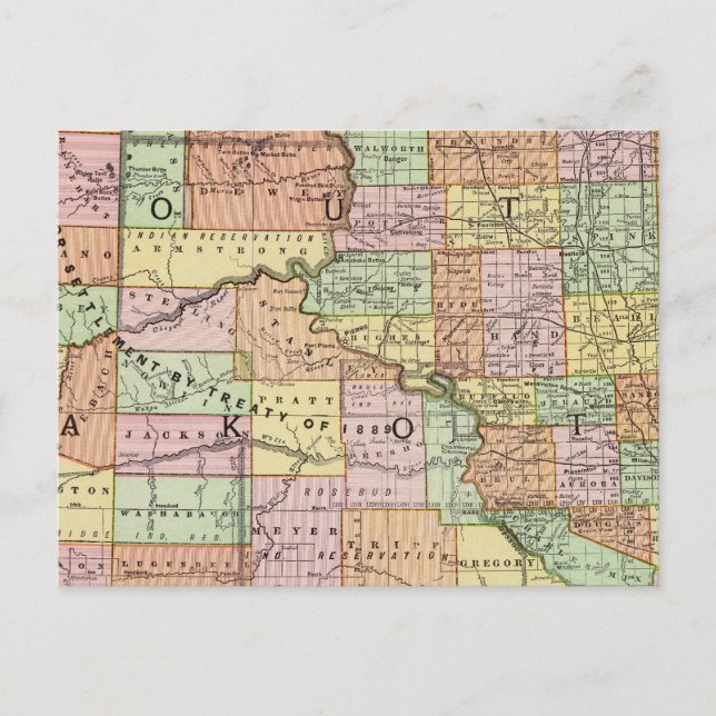 Carte Postale Dakota du Sud (Devant)