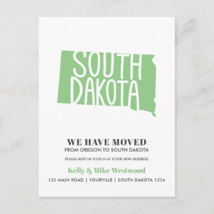 Carte Postale DAKOTA SUD Nous avons déplacé Nouvelle adresse Nou