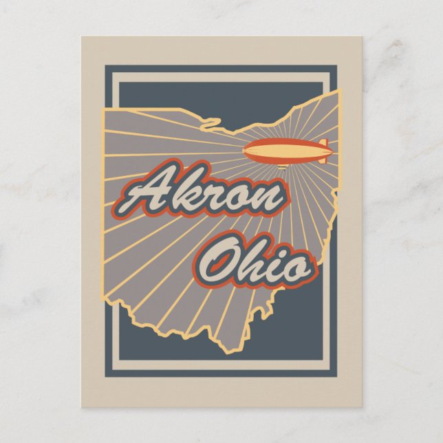 Carte postale d'Akron, Ohio - carte postale v2 de (Devant)