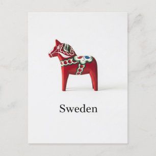 Carte Postale Dala suédois Cheval Suède Voyage