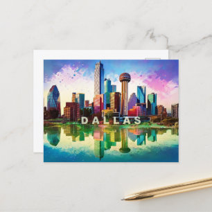 Carte postale Dallas - Icone Skyline