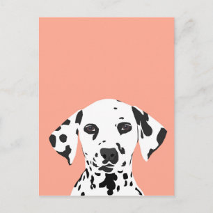 Carte Postale Dalmatien - Illustration de chien mignon pour Amou