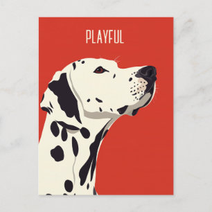 Carte Postale Dalmatien rouge