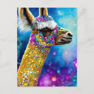 Carte postale d'alpaga colorée