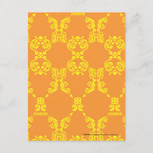 Carte Postale Damas Orange-Jaune