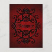Damassé gothique élégante de vampire rouge et
