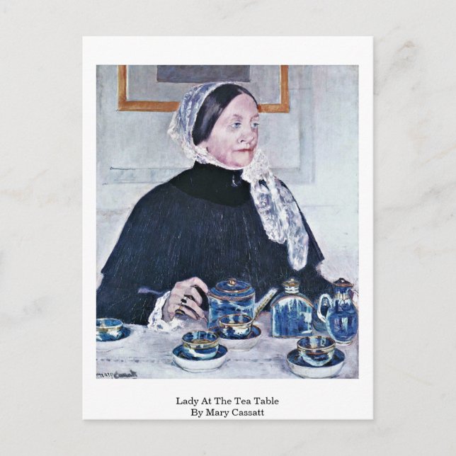 Carte Postale Dame À La Table De Thé Par Mary Cassatt (Devant)