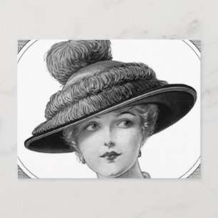 Carte Postale Dame Casquette victorienne