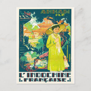 Carte Postale Dame d'Annam Hue, Viêt-nam, Asie