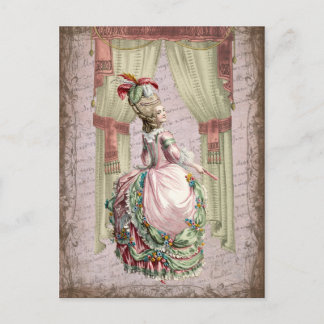 Carte Postale Dame géorgienne - Rose