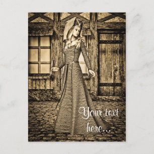 Carte Postale Dame médiévale