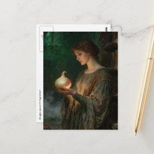 Carte Postale Dame Ridicule de l'Oignon de Shallot Parodie Femme