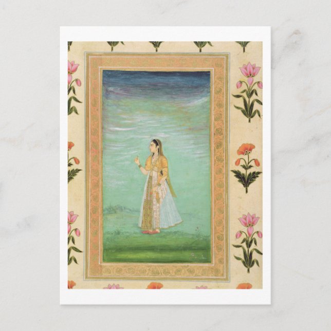 Carte Postale Dame tenant une fleur, de l'Album Petite Clive (Devant)