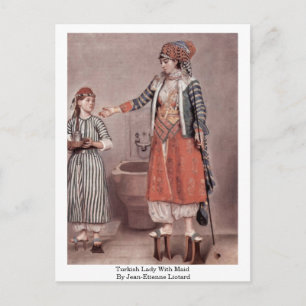 Carte Postale Dame Turque Avec Maid De Jean-Etienne Liotard