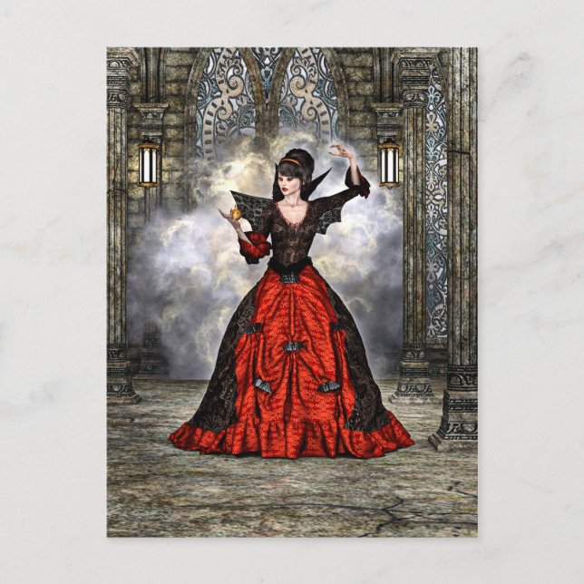 Carte Postale Dame Vampire (Devant)