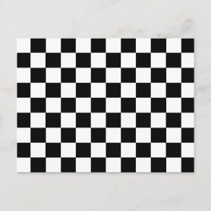 Carte Postale Damier Noir et Blanc