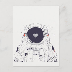 Carte postale d'amour d'astronaute