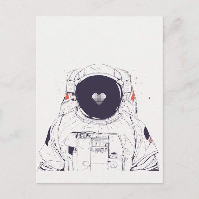 Carte postale d'amour d'astronaute (Devant)