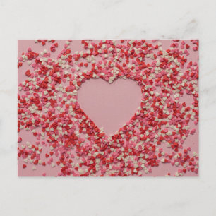 Carte postale d'amour du coeur romantique pour lui