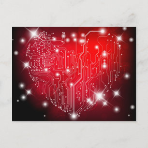 Carte postale d'amour électrique