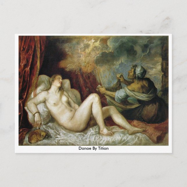 Carte Postale Danae Par Titian (Devant)