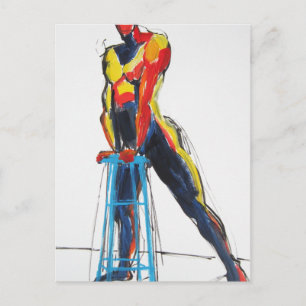 Carte postale Dancer avec outil de dessin