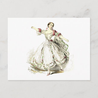 Carte postale - Dancing Lady en Rose