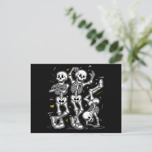 Carte Postale Dancing Skeletons Dance Challenge Halloween