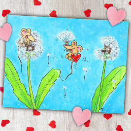 Carte Postale Dandelion Mice