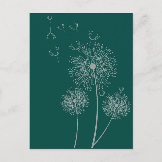 Carte Postale Dandelion pure florale moderne (Devant)