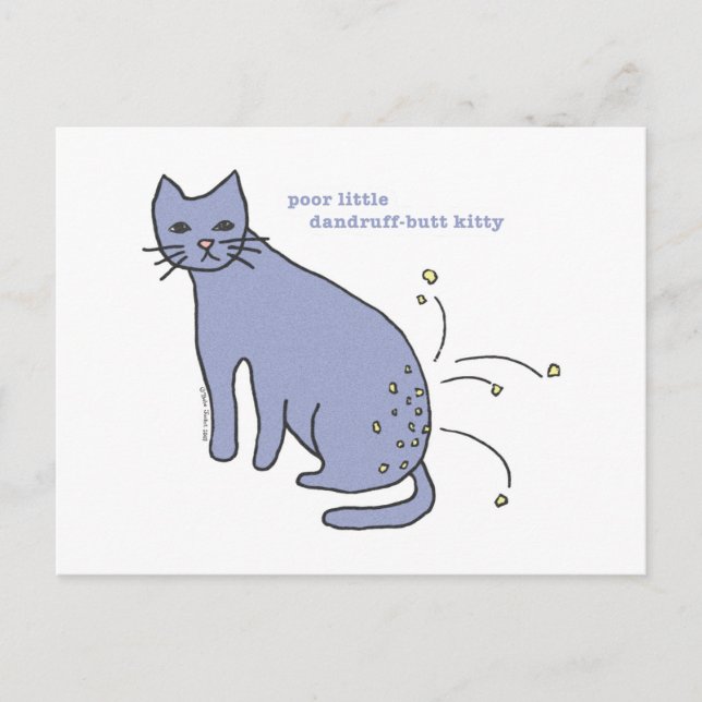 Carte postale "Dandruff Butt Kitty" (Devant)