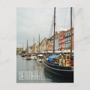Carte Postale Danemark, Bateaux de rue de Nyhavn
