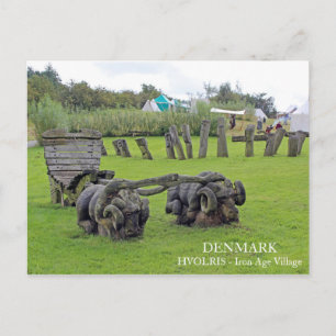 Carte Postale Danemark, village de l'âge de fer de Hvolris
