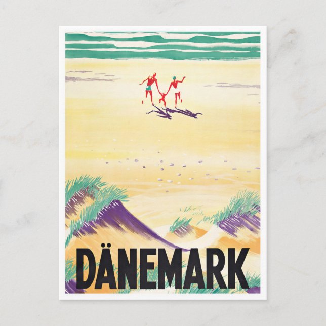 Carte postale Danemark vintage (Devant)