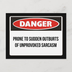 Carte Postale Danger - Sarcasme sans provocation