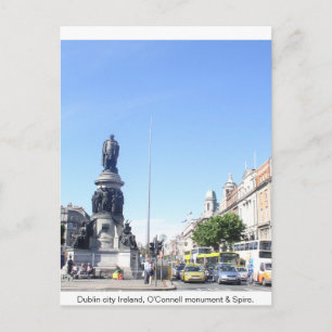 Carte Postale Daniel O'Connell Monument image & Dublin Spire